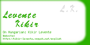 levente kikir business card